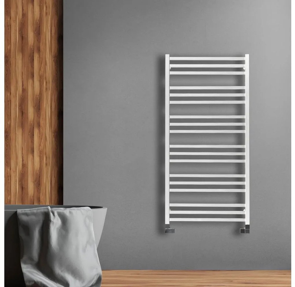 P.M.H. AV4W - Kúpeľňový rebríkový radiátor AVENTO 567 W 121 cm biely