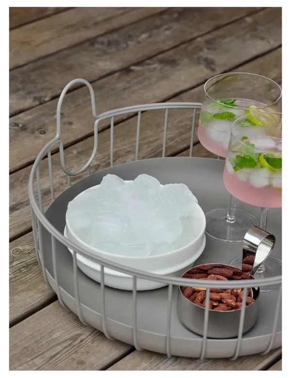 Drôtený kovový košík ø 38x18 cm Inu – Zone