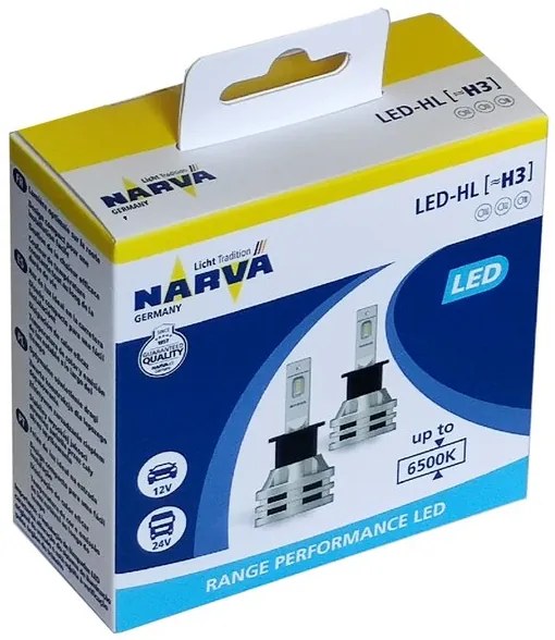 NARVA  LED H3 12V-24V 19W 6500K RANGE PERFORMANCE