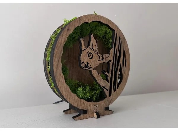 Li-Go 23625/DUB2 - LED stmievateľná stolová dekorácia LED/12W/230V 20x22 cm dub