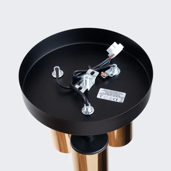 Sollux SL.1385 - Bodové svietidlo WINX 3xGU10/10W/230V čierna/zlatá