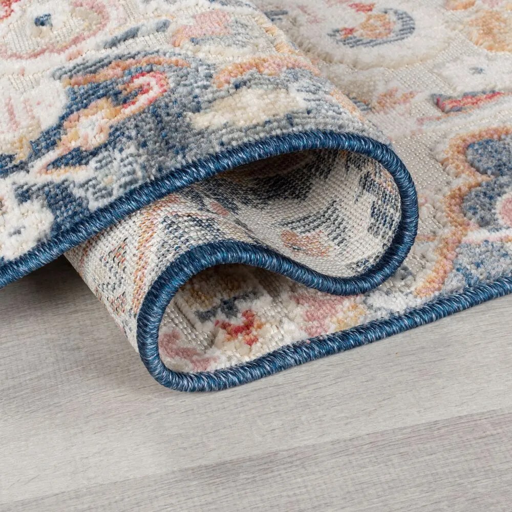 Behúň Plaza Mabel Navy – na von aj na doma, 80x230, viacfarebná, chodba / predsieň, Flair Rugs