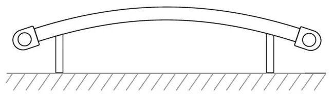 Mereo, Vykurovací rebrík 450x1330 mm, oblý, biely, stredové pripojenie, MER-MT32S