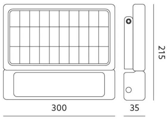 LED Solárny reflektor so senzorom LED/10W/3,7V 4000K IP65 7200 mAh