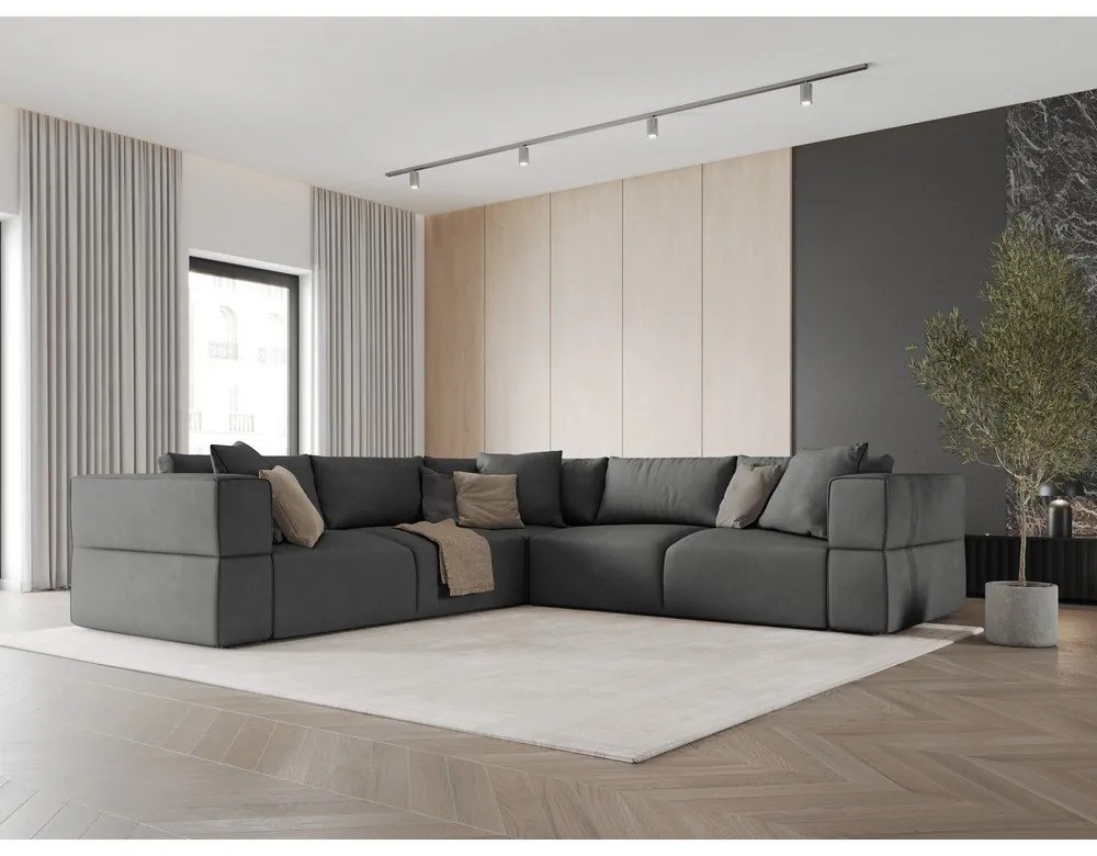 Tmavosivá variabilná rohová pohovka Esther – Milo Casa