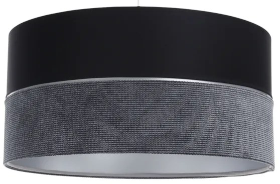 Luster na lanku TWIST 1xE27/60W/230V čierna/šedá/strieborná