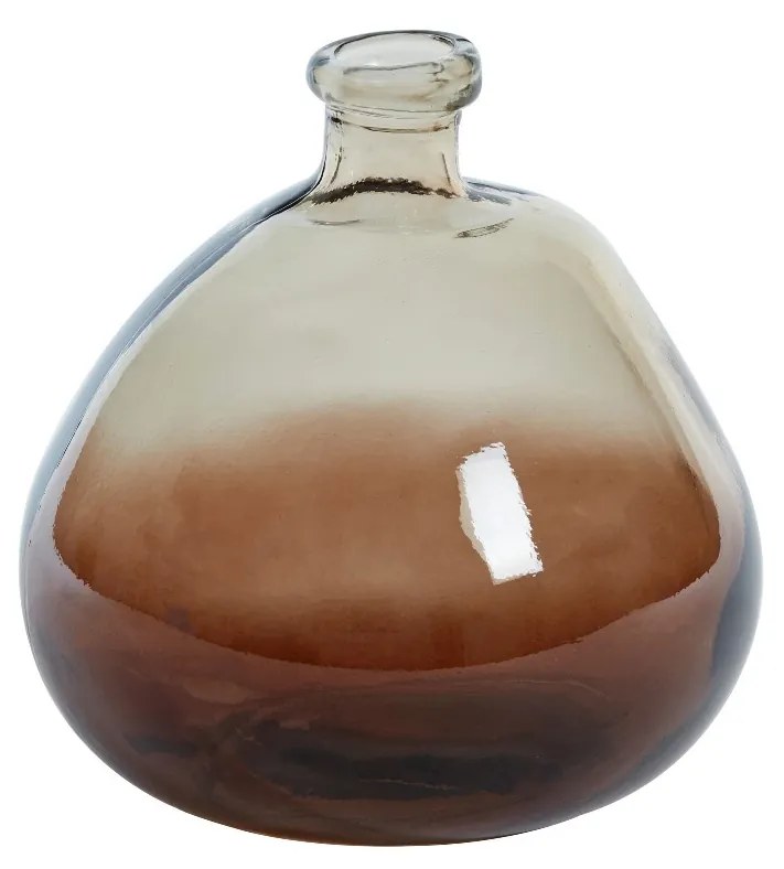 Sklenená váza SELORES Dark-Light Brown