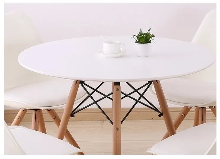 Biely jedálenský stôl OSLO 60x60
