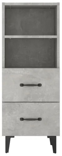 vidaXL Komoda betónovo sivá 34,5x34x90 cm spracované drevo-