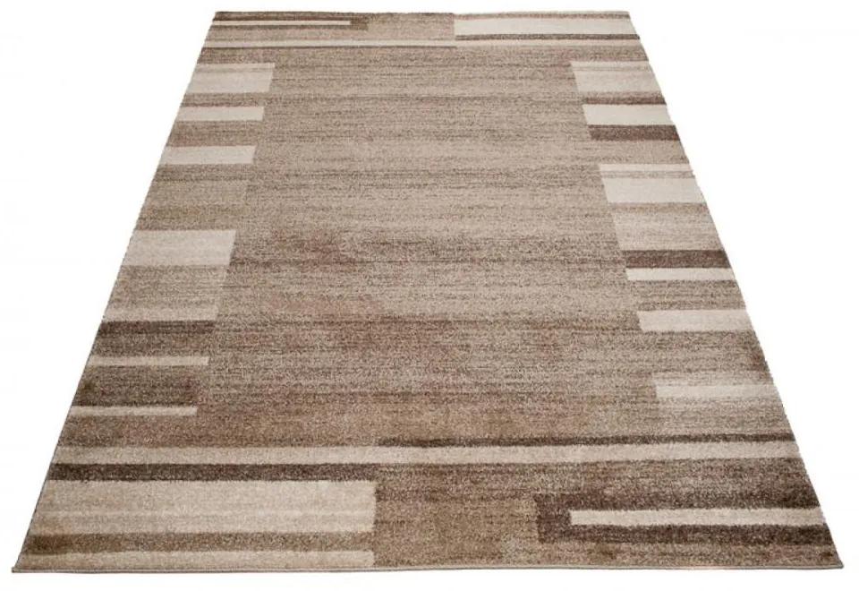 Kusový koberec Pruhy tmavo béžový S 240x330cm