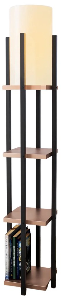 Stojacia lampa Nora V čierna/medená