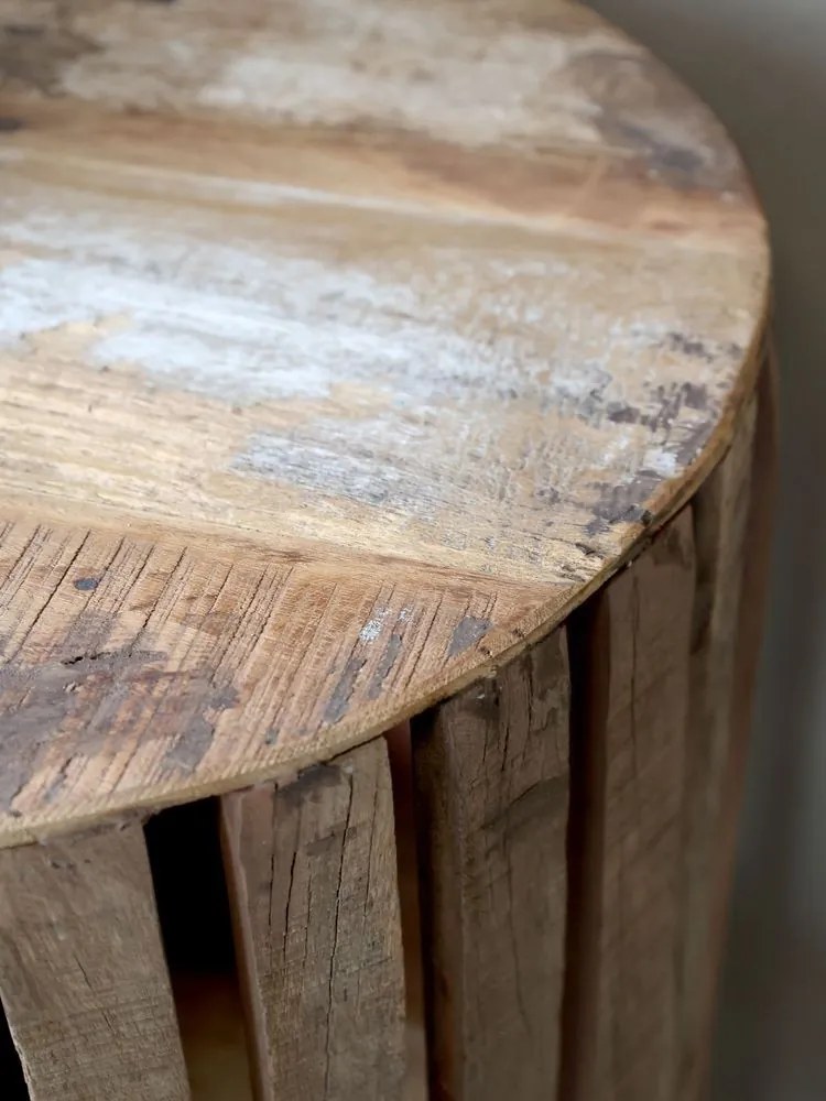 Hnedá antik drevená komoda z recyklovaného dreva Grimaud - 116*37*115 cm