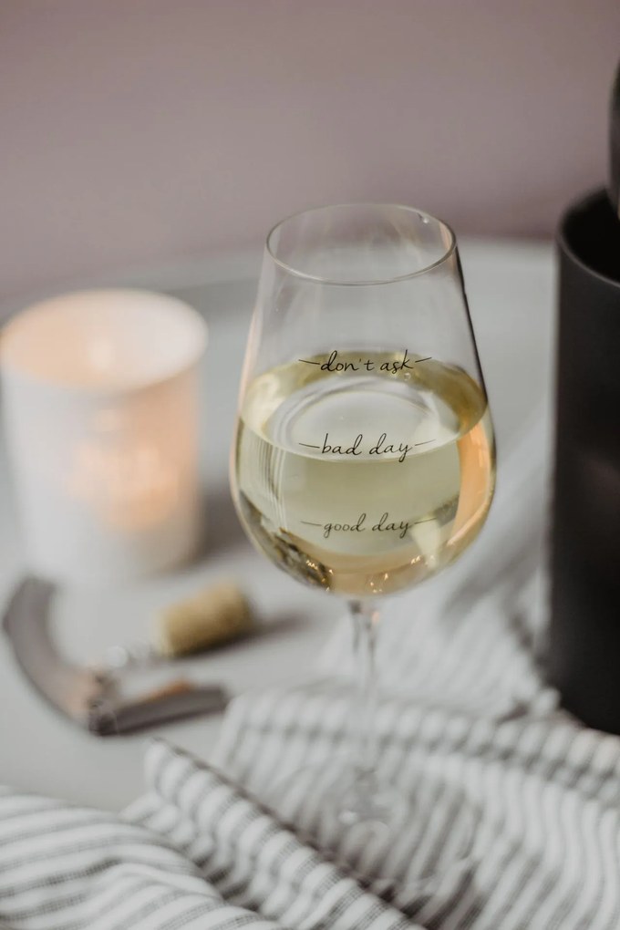 Bella Rose Pohárik na víno Bad Day + vianočná krabička