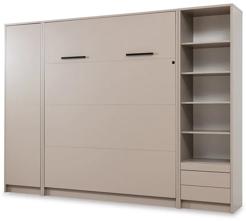 Moderná vertikálna sklápacia posteľ 160 × 200 cm – Congo / kašmír