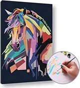 Maľovanie podľa čísel FAREBNÝ KÔŇ – nízka náročnosť