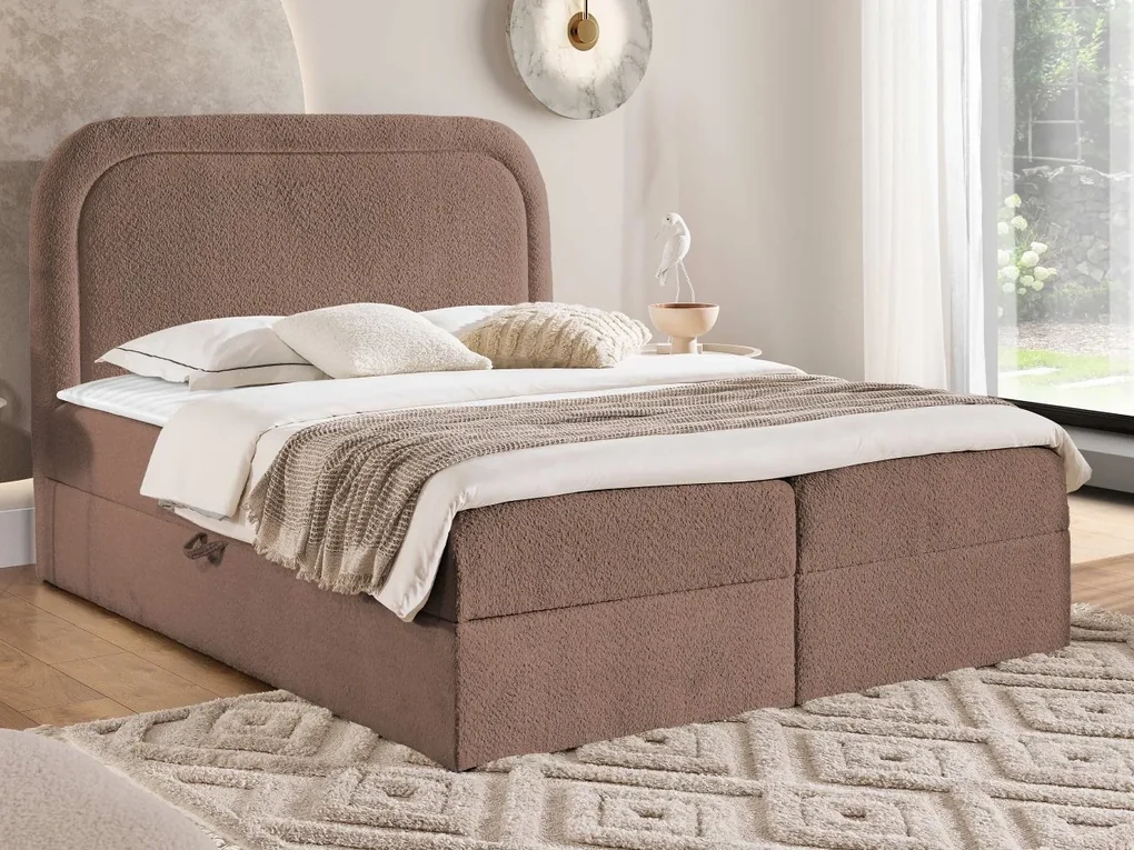 Kontinentálna posteľ Bukirt, Rozmer postele: 200x200, Dostupné poťahy: Coral 50