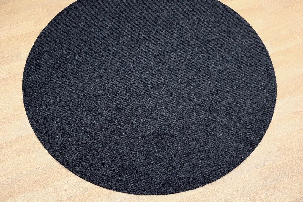 Vopi 67x67 (priemer) kruh Kusový koberec Quick step antracit kruh, šedá, chodba / predsieň