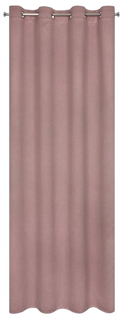 ZATEMŇOVACÍ ZÁVES NA KRÚŽKOCH AMARO 140X250 CM TMAVORUŽOVÁ