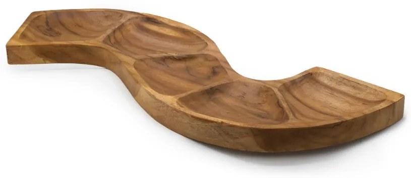 Teaková Miska v Tvare Hada cca 55 cm