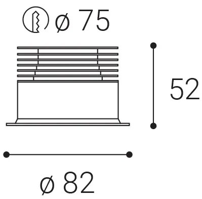 LED2 Kúpeľňové zápustné LED osvetlenie SPOT B, 9W, teplá biela, okrúhle, biele, IP44