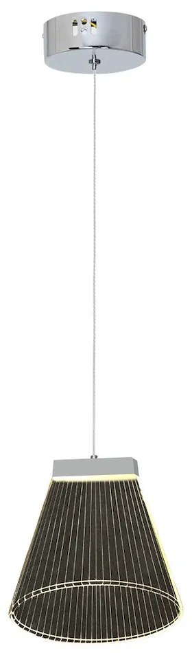 Závesné svietidlo 3D, 1x akrylové tienidlo, ch