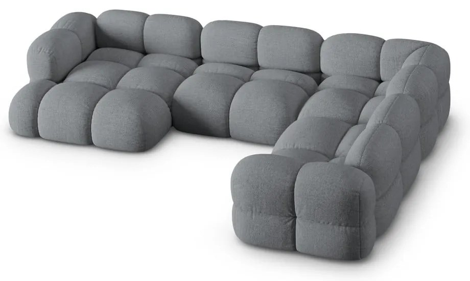 Sivá rohová pohovka (pravý roh/do tvaru "U") Loretto – Cosmopolitan Design