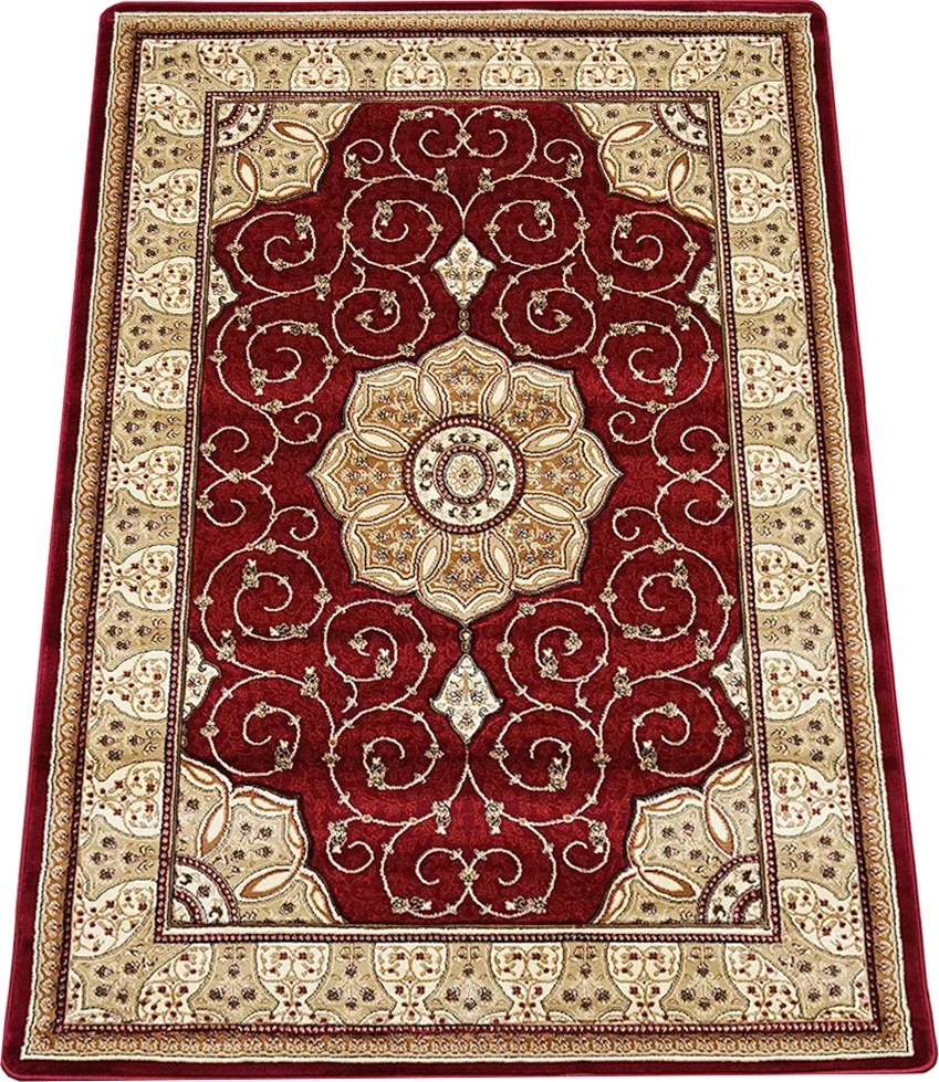 Koberec Adora 5792 červený – obdĺžnikový koberec s orientálnym vzorom Rozmer: 80x150 cm