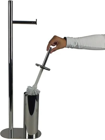 Kela Nerezový WC set Lucido, 25 x 13 x 76,5 cm