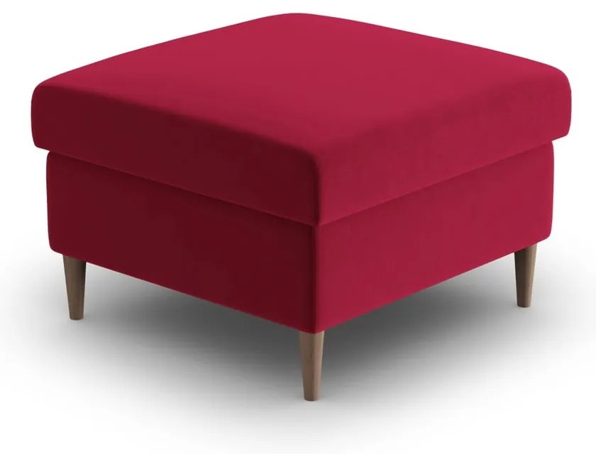 Červená zamatová podnožka Kyoto – Cosmopolitan Design