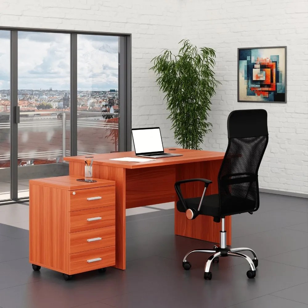 Zostava kancelárskeho nábytku SimpleOffice 1, 120 cm, čerešňa