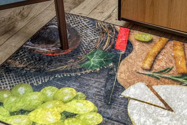 Protišmykový koberec / behúň ANDRE 9009 hnedý / žltý