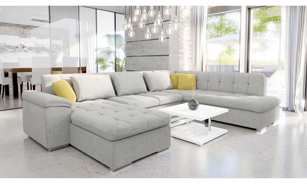 Rohová sedacia súprava Tony Bis Premium, Dostupné poťahy: Terra 06 + Terra 06 + Terra 10 ECO, Strana: Pravá - U