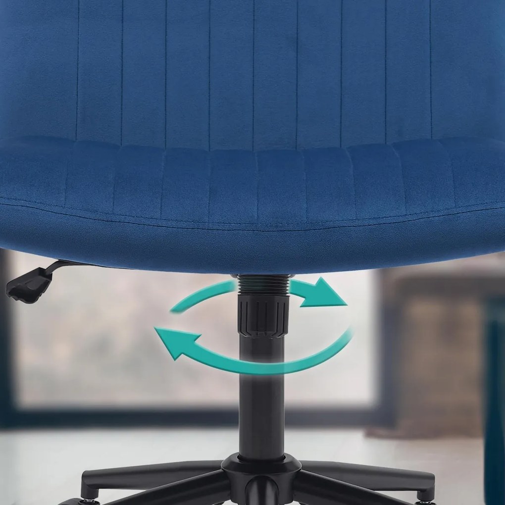 Design-Shop Kancelárska stolička Kingman zamat - Modrá