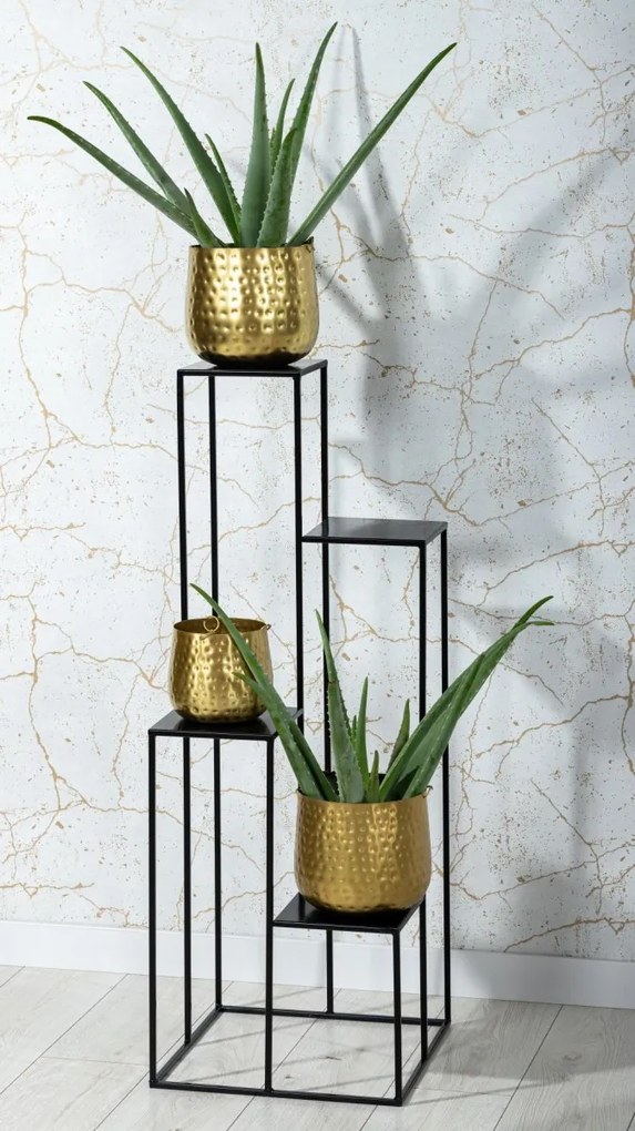 Kvetinový stojan LOFT 110 cm čierny