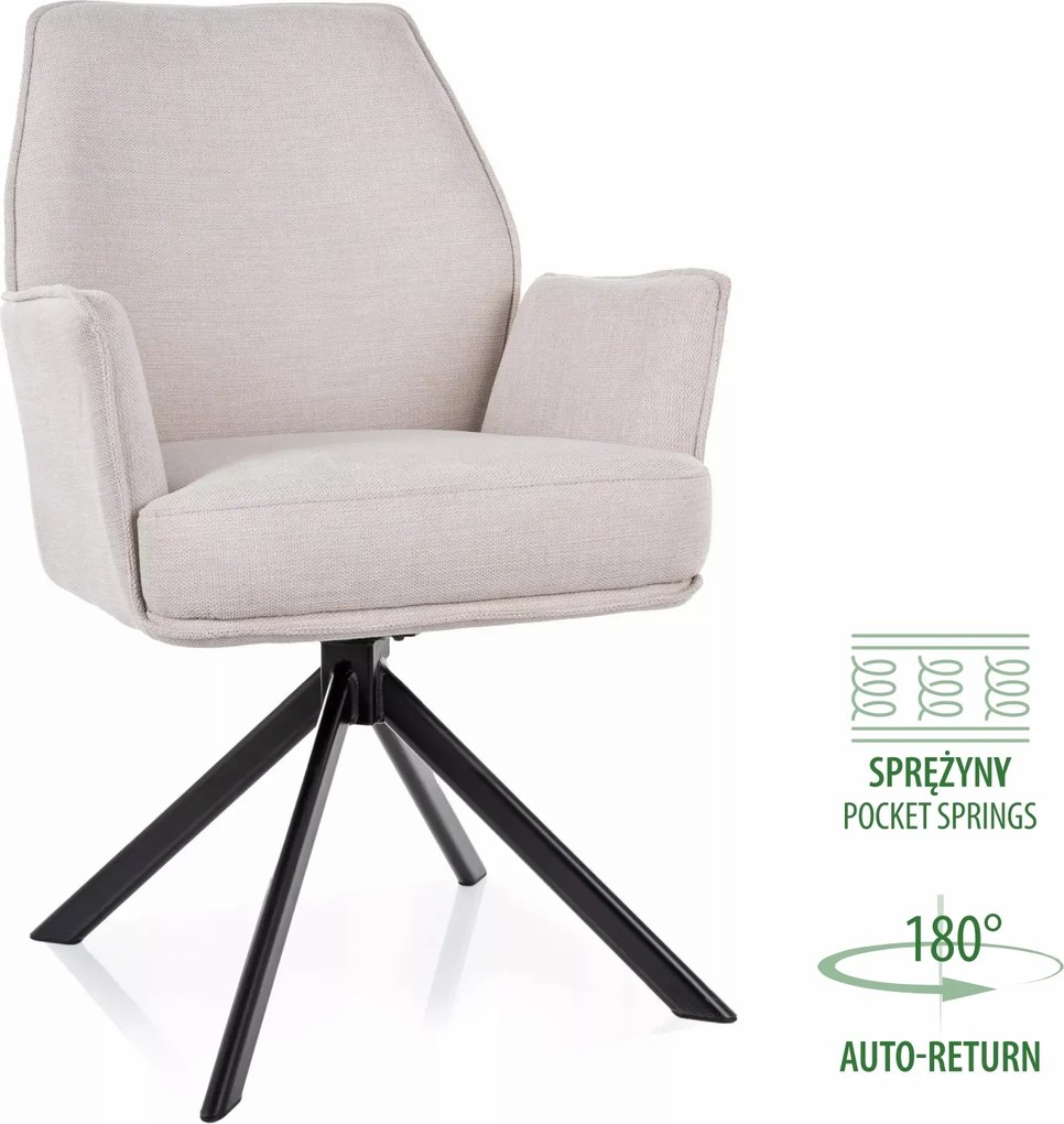 SI Stolička Hugo Brego svetlo béžová