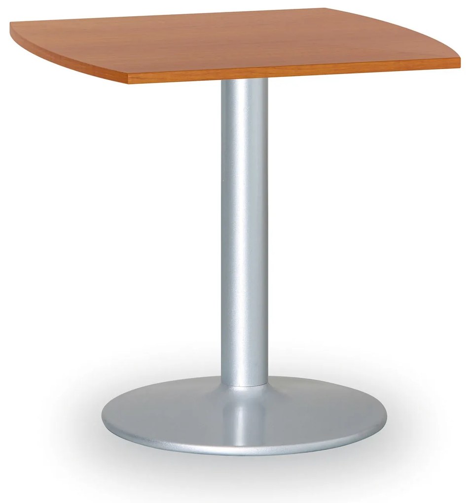 Konferenčný stolík ZEUS II, 66x66 cm, sivá podnož, čerešňa