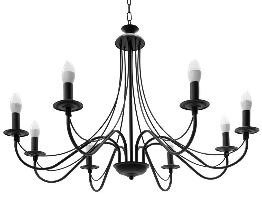 Stropné svietidlo Rustic II čierne