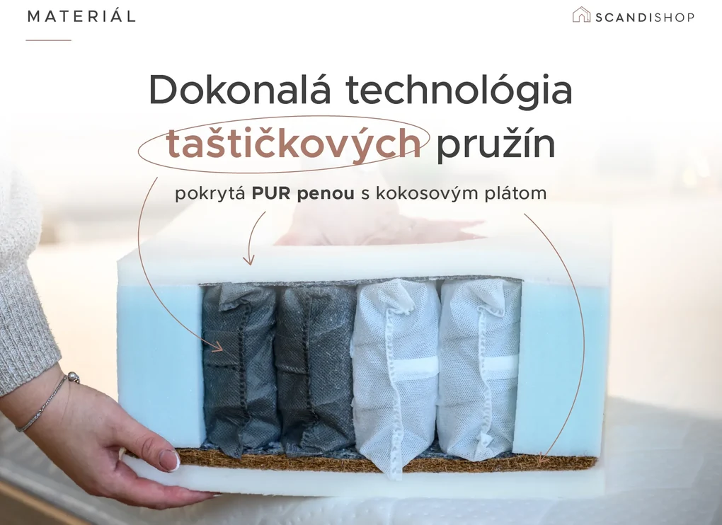 Kokosový matrac COCO MAXI 20 cm 180 x 200 cm Ochrana matraca: BEZ chrániča matraca