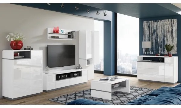 Konferenčný stolík FRED biela/šedá