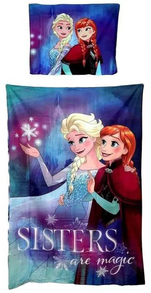 Obliecky Disney Frozen Sister 140x200cm+90x70cm Setino Tiahome