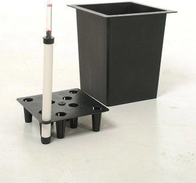 Kvetináč BLOCK, pozink, výška 80 cm, antracit, vr. zavlaž. systému