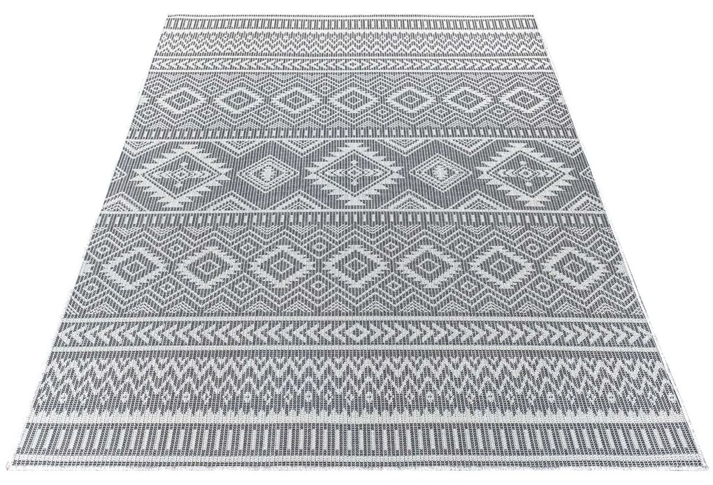 Dekorstudio Šnurkový koberec PALM 3522 - antracitový Rozmer koberca: 150x150cm