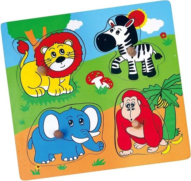 Puzzle s prekvapením Viga 59563 zoo