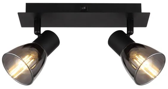 Globo 54307-2 - Nástenné bodové svietidlo CLAUDE 2xE14/40W/230V čierna