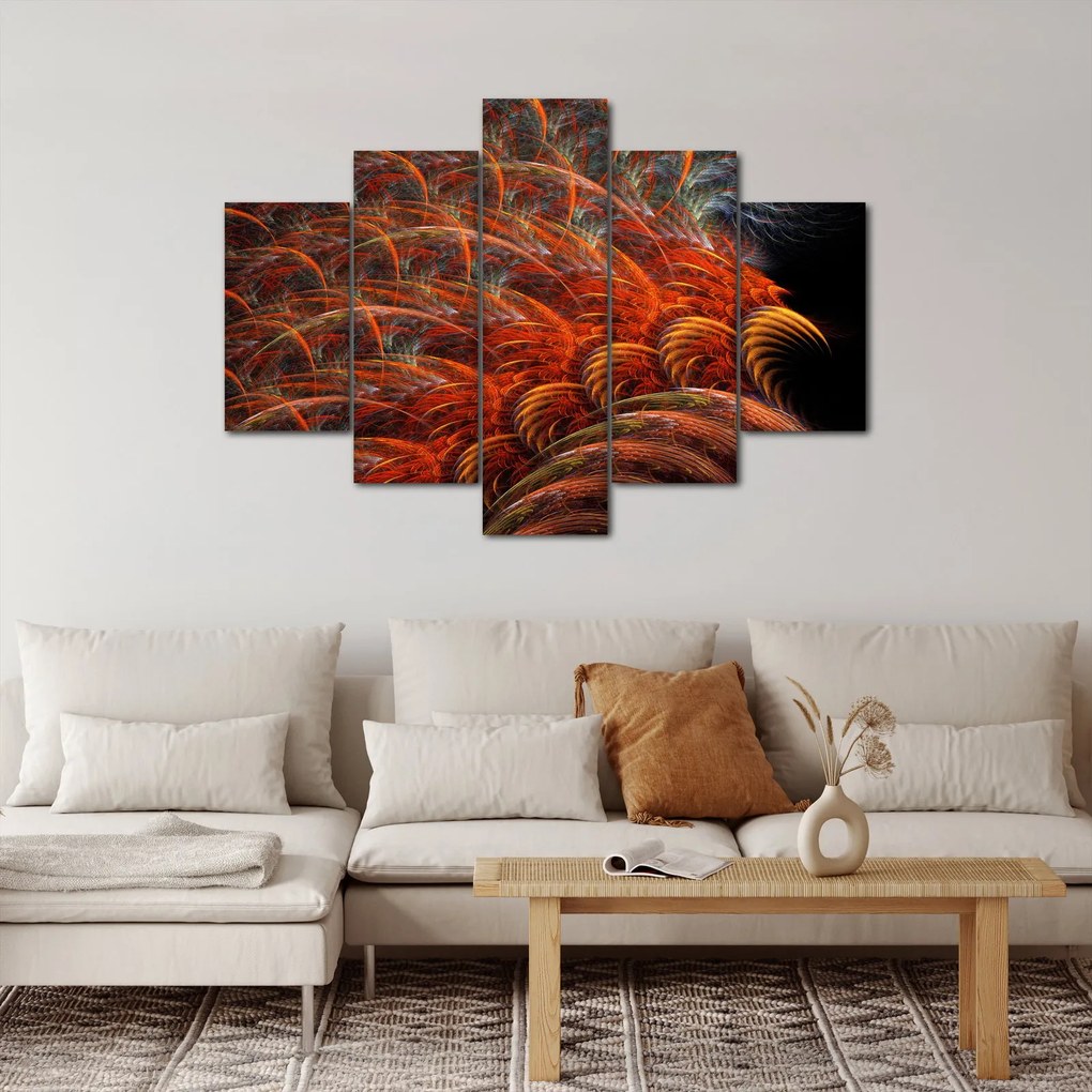 Obraz - Abstraktná imitácia peria (150x105 cm)