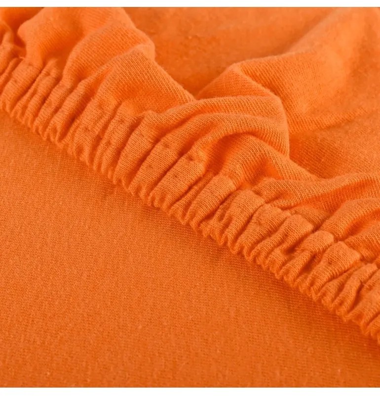 Plachta posteľná oranžová jersey EMI, Plachta 90x200