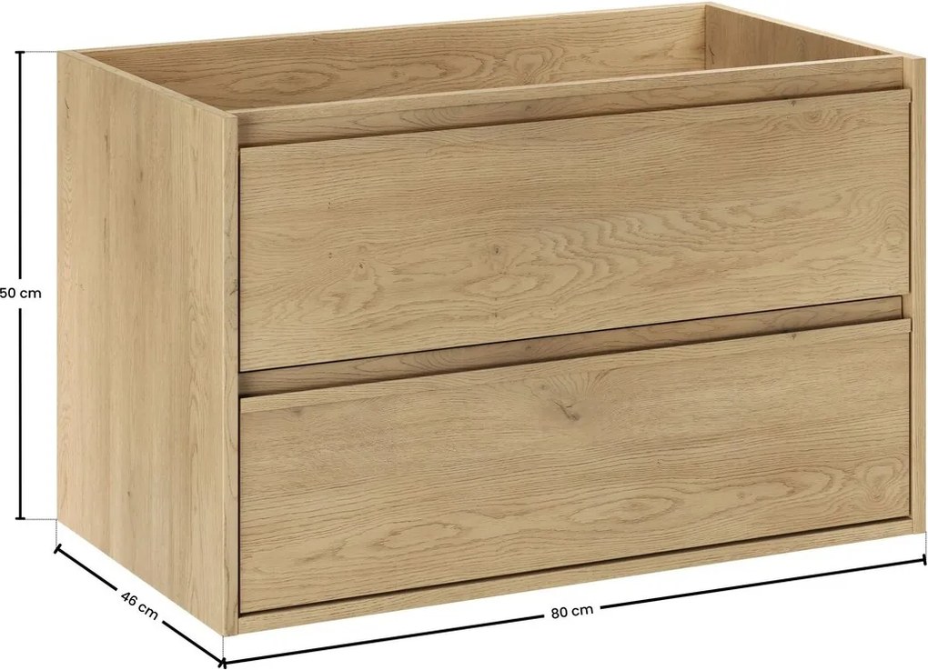 Závěsná skříňka pod umyvadlo Viola 80 cm dub cremona