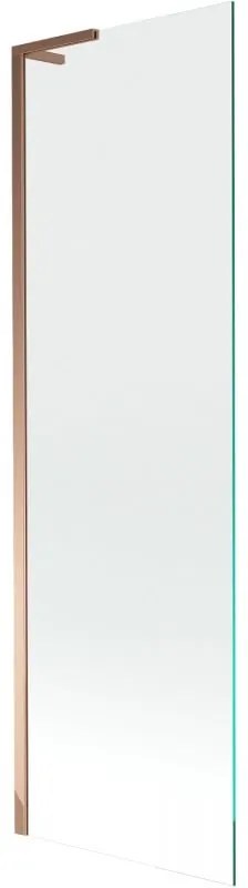 Mexen Next L, 1-krídlová vaňová zástena 60 x 150 cm, 6mm číre sklo, ružové zlato profil, 895-060-000-03-00-60