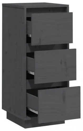 vidaXL Komody 2 ks sivé 32x34x75 cm borovicový masív-