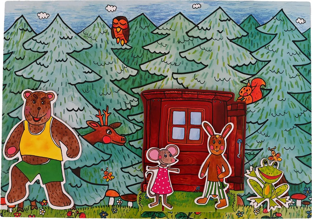 MARIONETINO Bábky a kulisy k rozprávke Boudo, budko